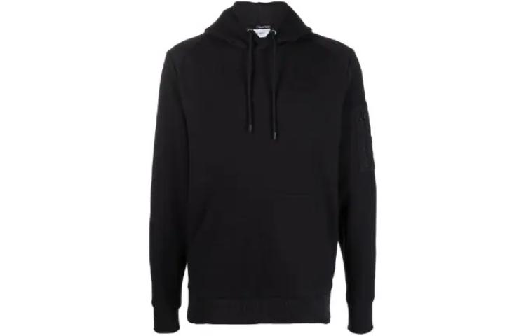 Calvin Klein SS23 Logo Tag Black Hoodie Pullover for Men K10K108192BEH