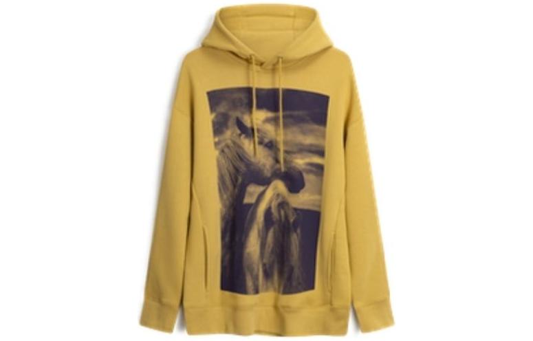 Calvin Klein SS23 Minimalist Print Pullover Sweatshirt Unisex Ginger Yellow 40798ST