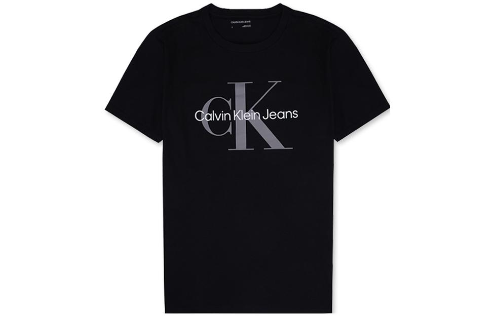 Calvin Klein SS23 Overlapping Logo Print Casual Unisex T-Shirt. 40DC813-010
