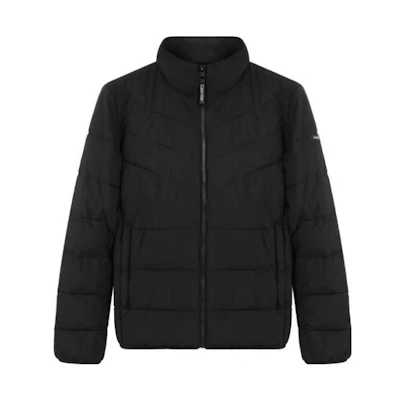 Calvin Klein SS23 Solid Color Stand Collar Jacket Black CM255612-EBONY