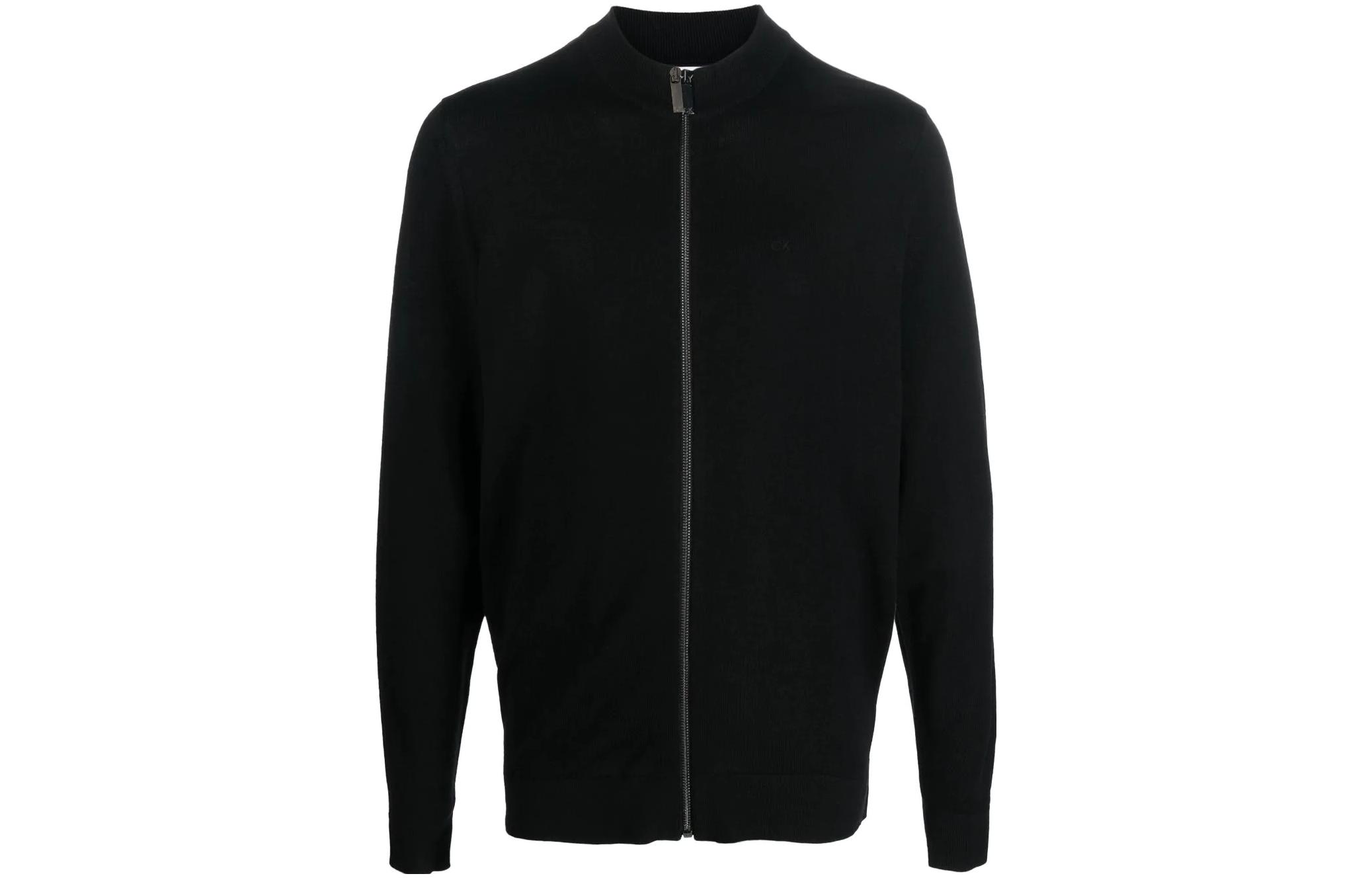 Calvin Klein SS23 Solid Wool Zip Jacket Black K10K109479