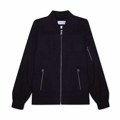 Calvin Klein SS23 Solid Zip-Up Jacket Black CM107904-BLK