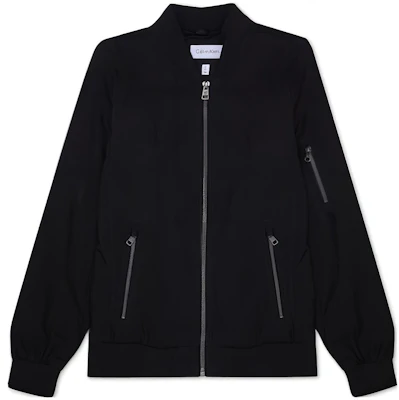 Calvin Klein SS23 黑色素面拉鍊外套 CM107904-BLK Order Calvin Klein SS23 黑色素面拉鍊外套 CM107904-BLK