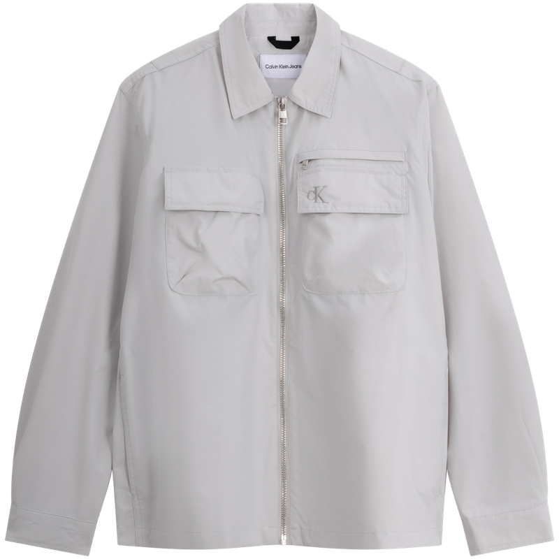 Details for CALVIN KLEIN SS24 Jaket Kerja Kasual Bordir Saku Zip-Up. J325507