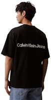 CALVIN KLEIN SS24 Baju-T Logo Embossed Kapas Unisex Berat Santai. J400377 7