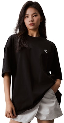 CALVIN KLEIN SS24 Cotton Relaxed Embossed Logo T-Shirt Unisex Heavyweight. J400377 8