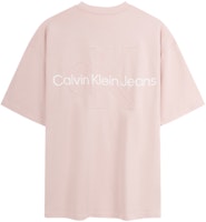 CALVIN KLEIN SS24 Baju-T Logo Embossed Kapas Unisex Berat Santai. J400377 16