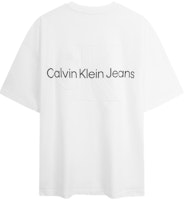 CALVIN KLEIN SS24 Baju-T Logo Embossed Kapas Unisex Berat Santai. J400377 23