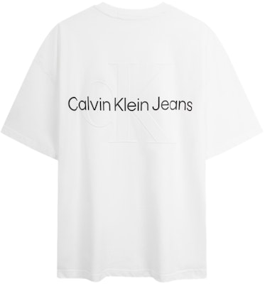 CALVIN KLEIN SS24 Cotton Relaxed Embossed Logo T-Shirt Unisex Heavyweight. J400377 23
