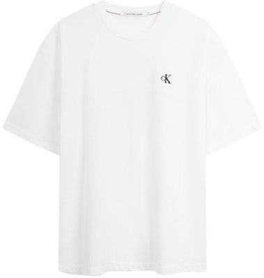 CALVIN KLEIN SS24 Cotton Relaxed Embossed Logo T-Shirt Unisex Heavyweight. J400377 24