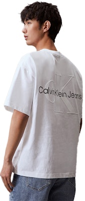 CALVIN KLEIN SS24 Cotton Relaxed Embossed Logo T-Shirt Unisex Heavyweight. J400377 26