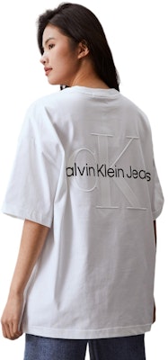 CALVIN KLEIN SS24 Cotton Relaxed Embossed Logo T-Shirt Unisex Heavyweight. J400377 28