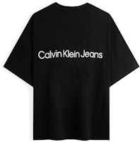 CALVIN KLEIN SS24 Baju-T Logo Embossed Kapas Unisex Berat Santai. J400377 Cheap CALVIN KLEIN SS24 Baju-T Logo Embossed Kapas Unisex Berat Santai. J400377