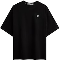 CALVIN KLEIN SS24 Baju-T Logo Embossed Kapas Unisex Berat Santai. J400377 1
