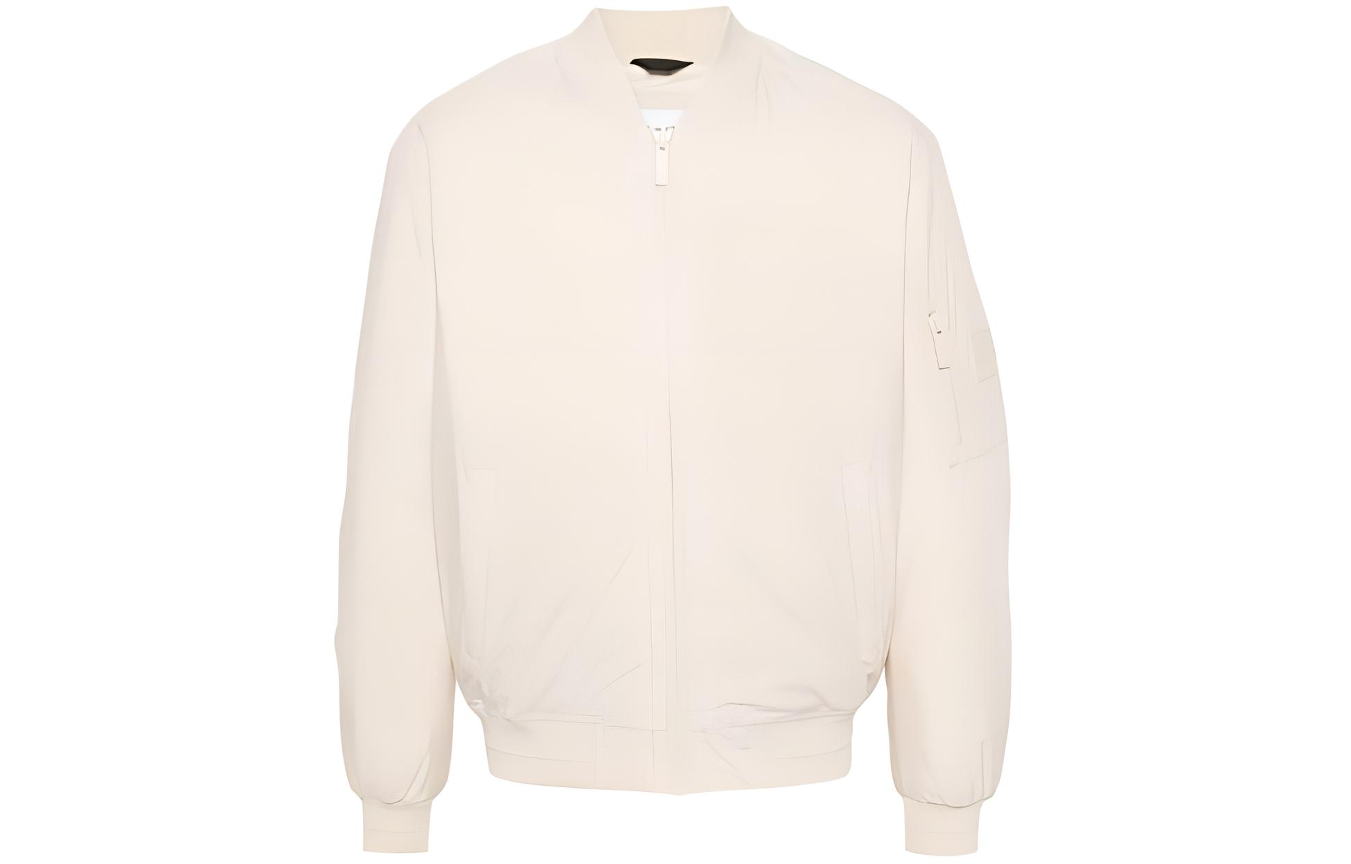 Calvin Klein SS24 White Multi-Pocket Zip-Up Bomber Jacket Men’s Long Sleeve K10K112734-PB5