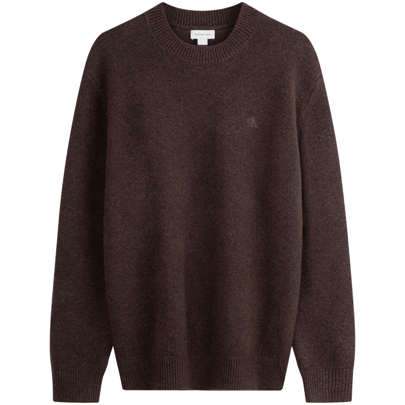 CALVIN KLEIN SS25  Wool-Blend Embroidered Knit Sweater - Casual & Warm. J327336