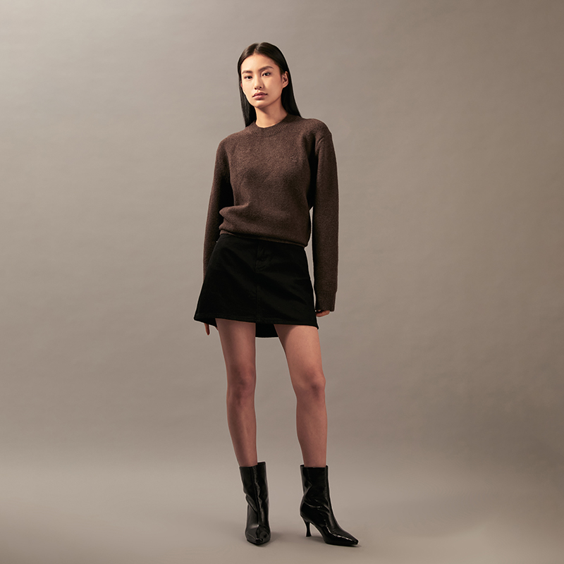 Details for カルバンクライン SS25 ウール混刺繍ニットセーター - カジュアルで暖かい。 J327336