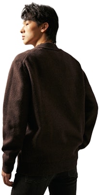 カルバンクライン SS25 ウール混刺繍ニットセーター - カジュアルで暖かい。 J327336 1