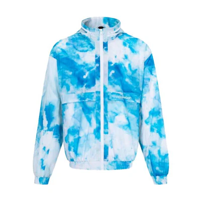 Calvin Klein Tie-Dye Zip-Up Hoodie Jacket Blue White J322681-0K9