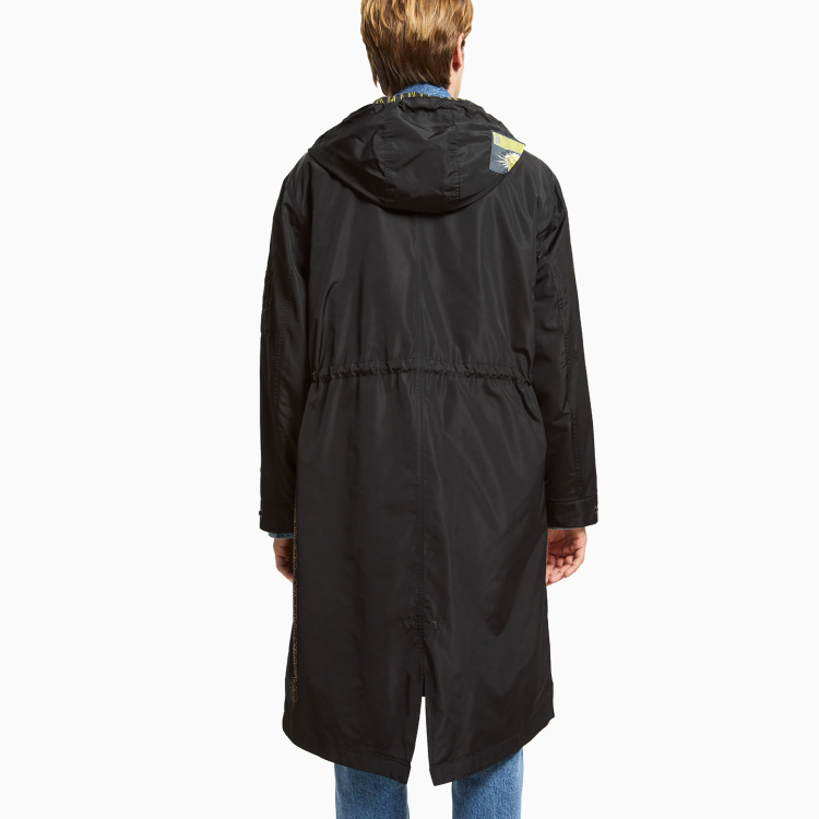 Purchase Calvin Klein 老虎紋印花連帽外套 中性 黑色 中長款 J400118-BEH