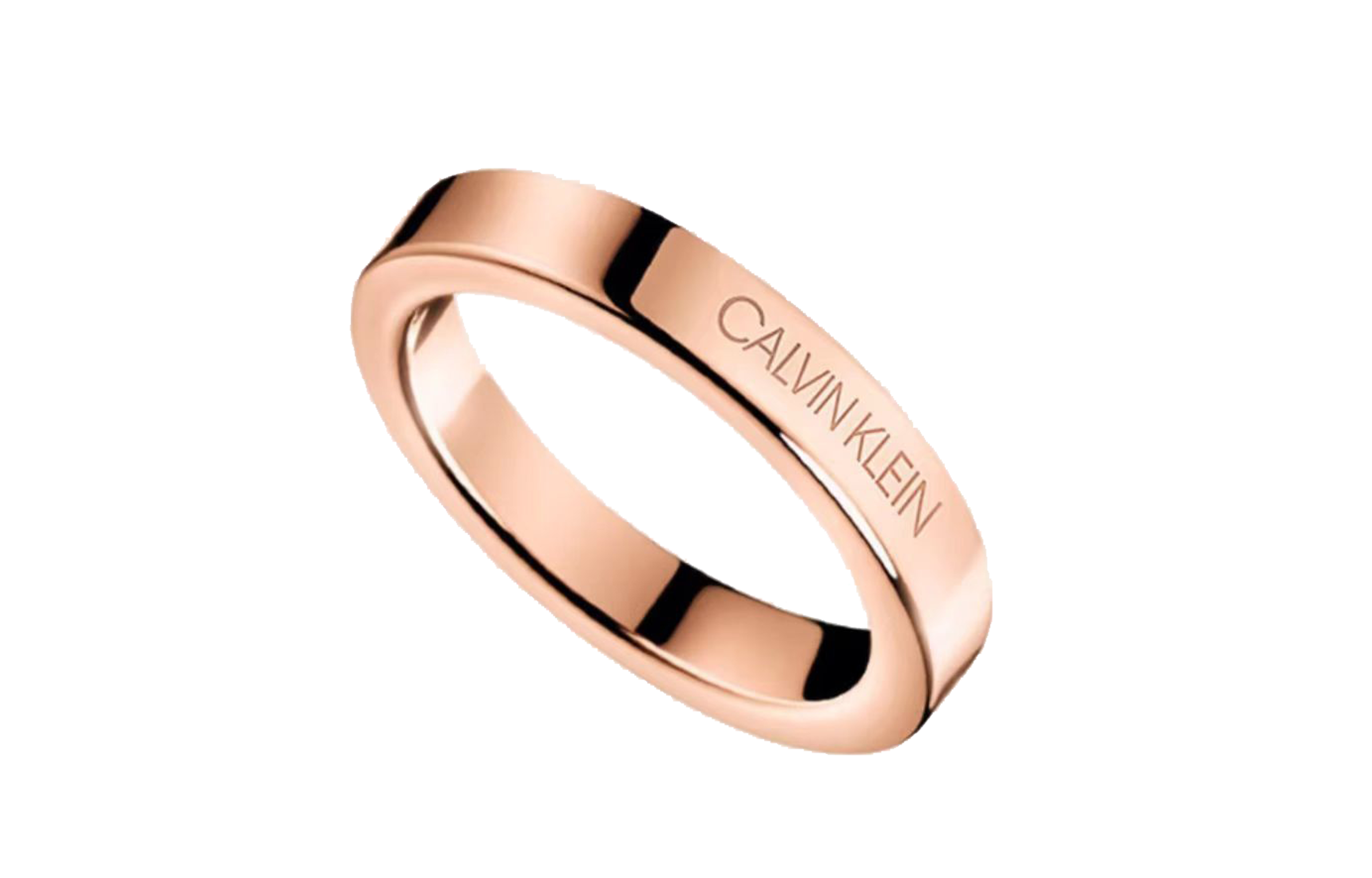 Shop Calvin Klein Titanium Steel Crystal Ring Minimalist Unisex Couple Design. CP35000202