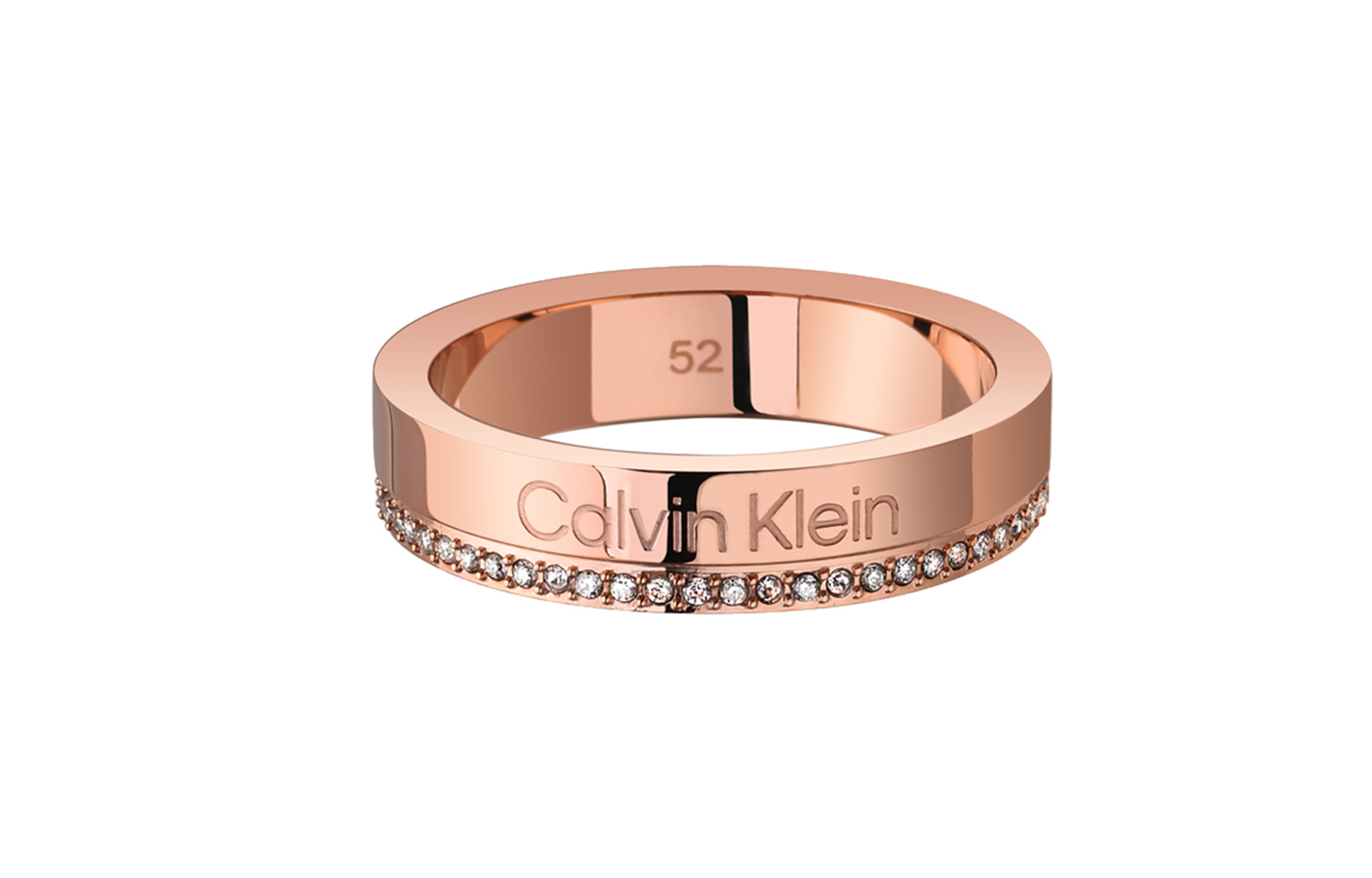 Purchase Calvin Klein Titanium Steel Crystal Ring Minimalist Unisex Couple Design. CP35000202