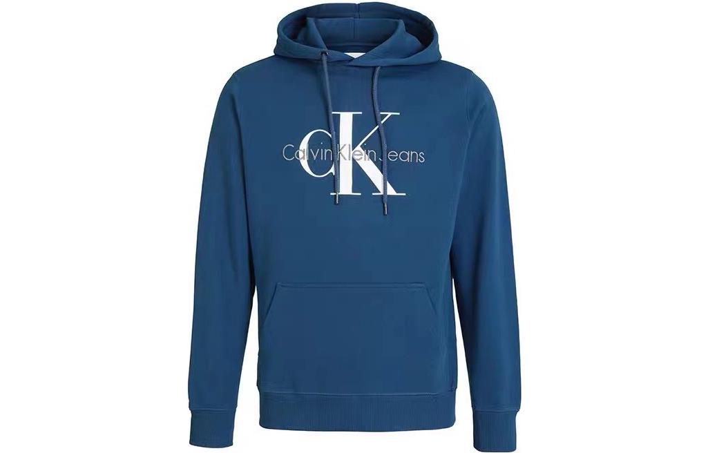 Calvin Klein Unisex Blue Fashion Logo Hoodie Pullover Sweatshirt J400139-C5G 圖 2