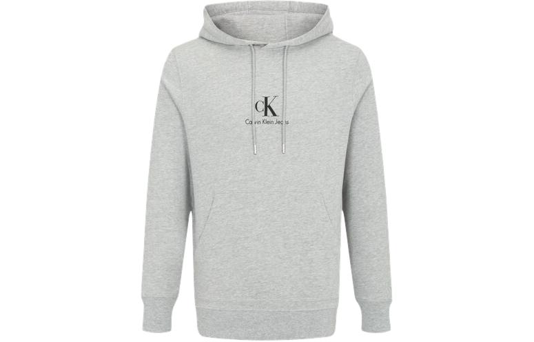Calvin Klein Unisex Cotton Print Hoodie Couple Series - Gray J318475-P01