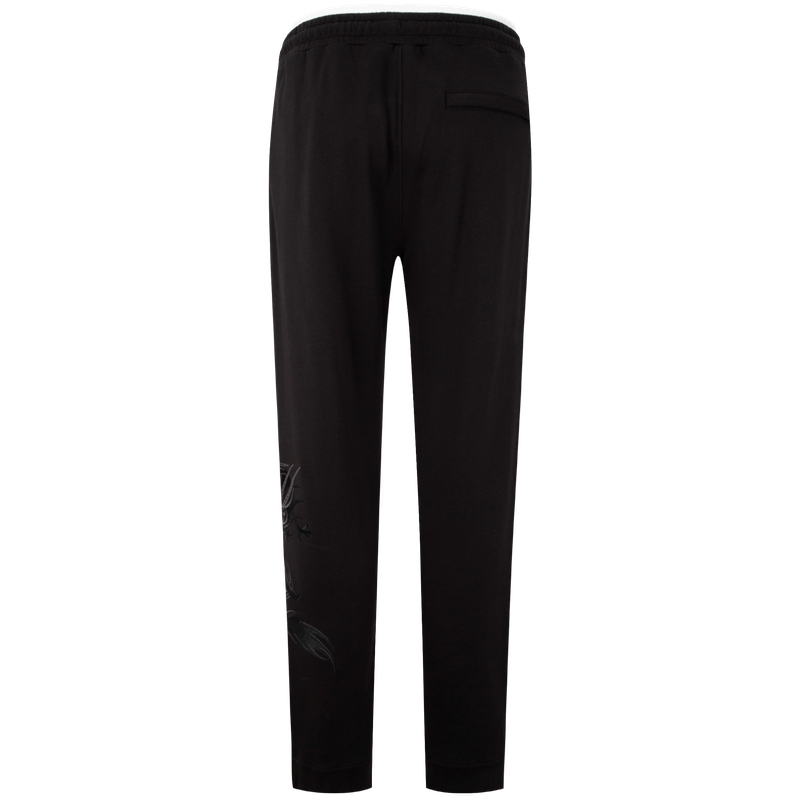 Shop CALVIN KLEIN Pantalones de Algodón Negros Unisex Bordados con Dragón J400353