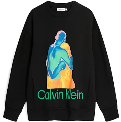 卡尔文克雷恩男女宽松版LOGO印花圆领卫衣太空黑 40800ST Order 卡尔文克雷恩男女宽松版LOGO印花圆领卫衣太空黑 40800ST