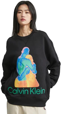 卡尔文克雷恩男女宽松版LOGO印花圆领卫衣太空黑 40800ST Details for 卡尔文克雷恩男女宽松版LOGO印花圆领卫衣太空黑 40800ST