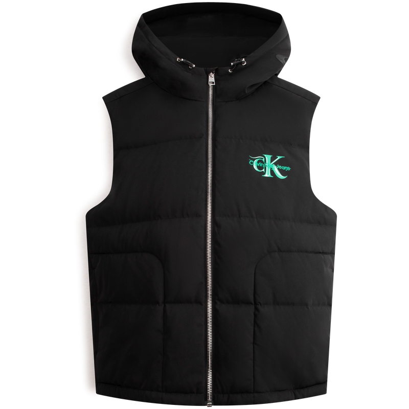 Calvin Klein Unisex Lunar New Year Dragon Hooded Down Vest Space Black. J400359 圖 3