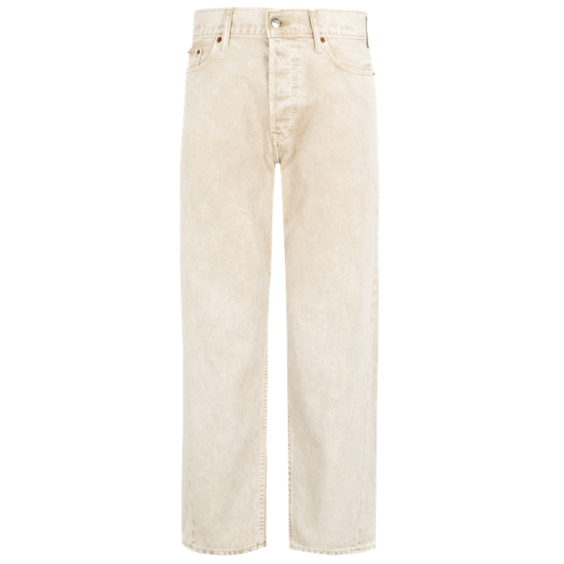 Calvin Klein Unisex Minimalist Loose Fit Denim Jeans in Light Khaki. 40633ST5DO