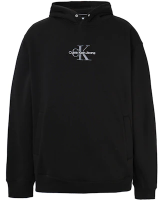 Calvin Klein 男女同款宽松款徽标印花连帽卫衣 黑色 J325480-BEH Order Calvin Klein 男女同款宽松款徽标印花连帽卫衣 黑色 J325480-BEH