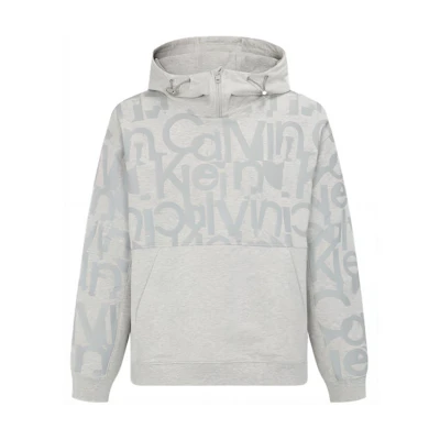 Calvin Klein Unisex Phantom Patch Drawstring Hoodie Gray - & Style J400262-P01