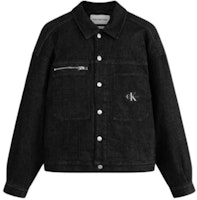 CALVIN KLEIN Jaket Denim Longgar Hitam Unisex dengan Butang. J400340-1BY Order CALVIN KLEIN Jaket Denim Longgar Hitam Unisex dengan Butang. J400340-1BY