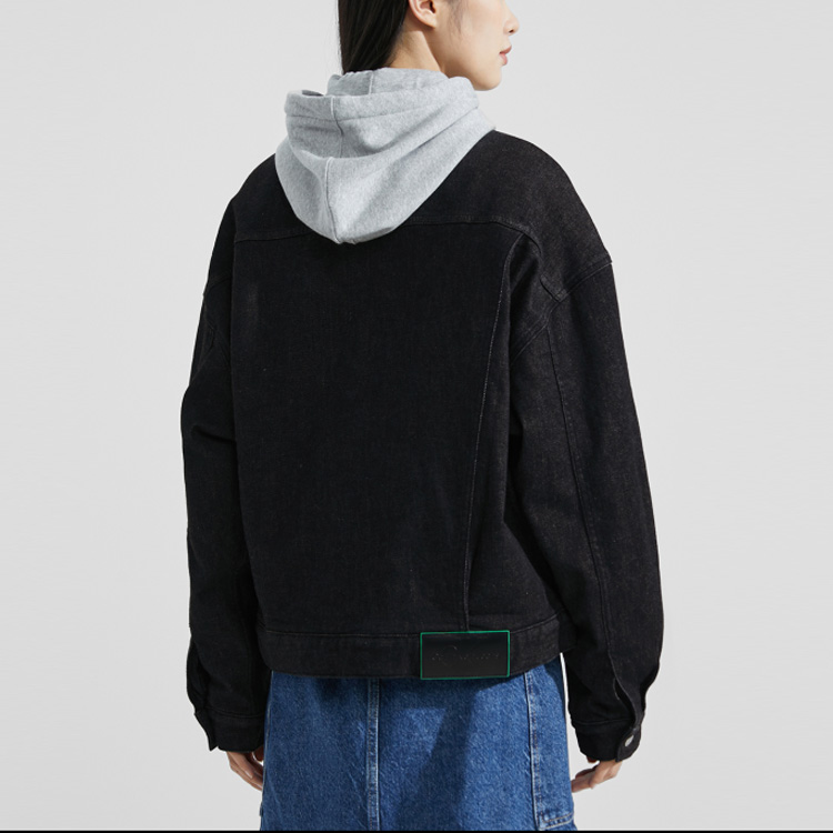 Purchase CALVIN KLEIN Jaket Denim Longgar Hitam Unisex dengan Butang. J400340-1BY