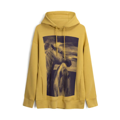 Calvin Klein Unisex Yellow Graphic Print Sweatshirt. 40798STCWY