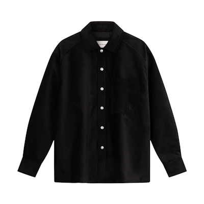 Calvin Klein Vintage Corduroy Button-Up Jacket with Embroidered Pocket - J327311