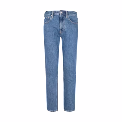 Calvin Klein Vintage Straight Fit Light Blue Washed Denim Jeans for Men. J325845
