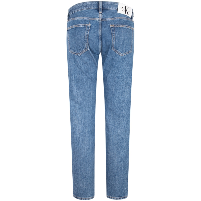 Calvin Klein Vintage Straight Fit Light Blue Washed Denim Jeans for Men. J325845 圖 3