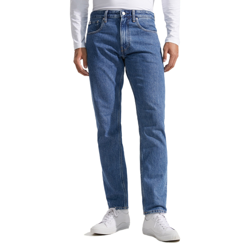 Calvin Klein Vintage Straight Fit Light Blue Washed Denim Jeans for Men. J325845 圖 4
