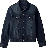 Calvin Klein Washed Black Denim Jacket with Single-Breasted Buttons CK-41Q4044 Calvin Klein Washed Black Denim Jacket with Single-Breasted Buttons CK-41Q4044