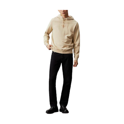 Calvin Klein Washed Cotton Embroidered Logo Hoodie Men’s Light Khaki J30J325633-RAE