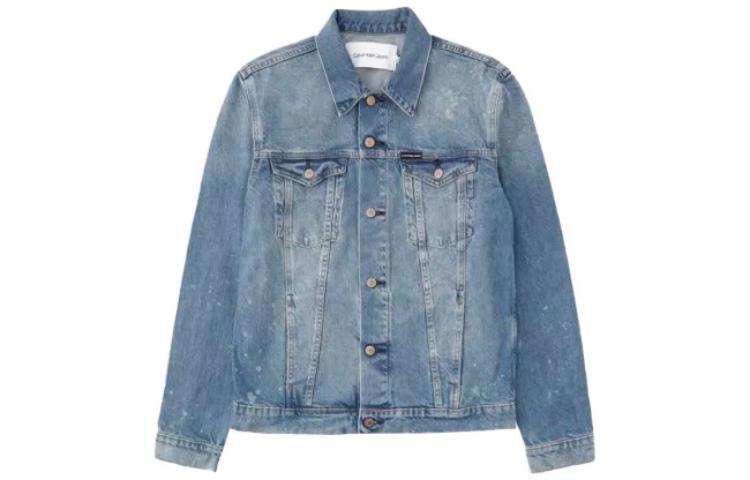 Calvin Klein Washed Denim Single-Breasted Jacket - Blue CK-40GC-714