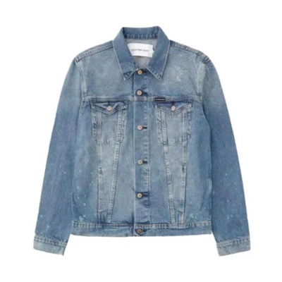 Calvin Klein Washed Denim Single-Breasted Jacket - Blue CK-40GC-714