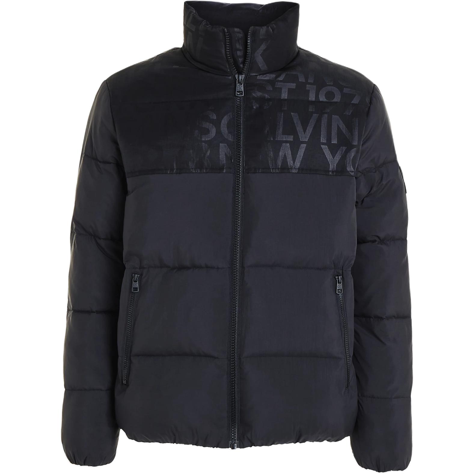 Calvin Klein Waterproof Crinkled Logo Puffer Jacket Black ( European Fit) J30J324667-BEH