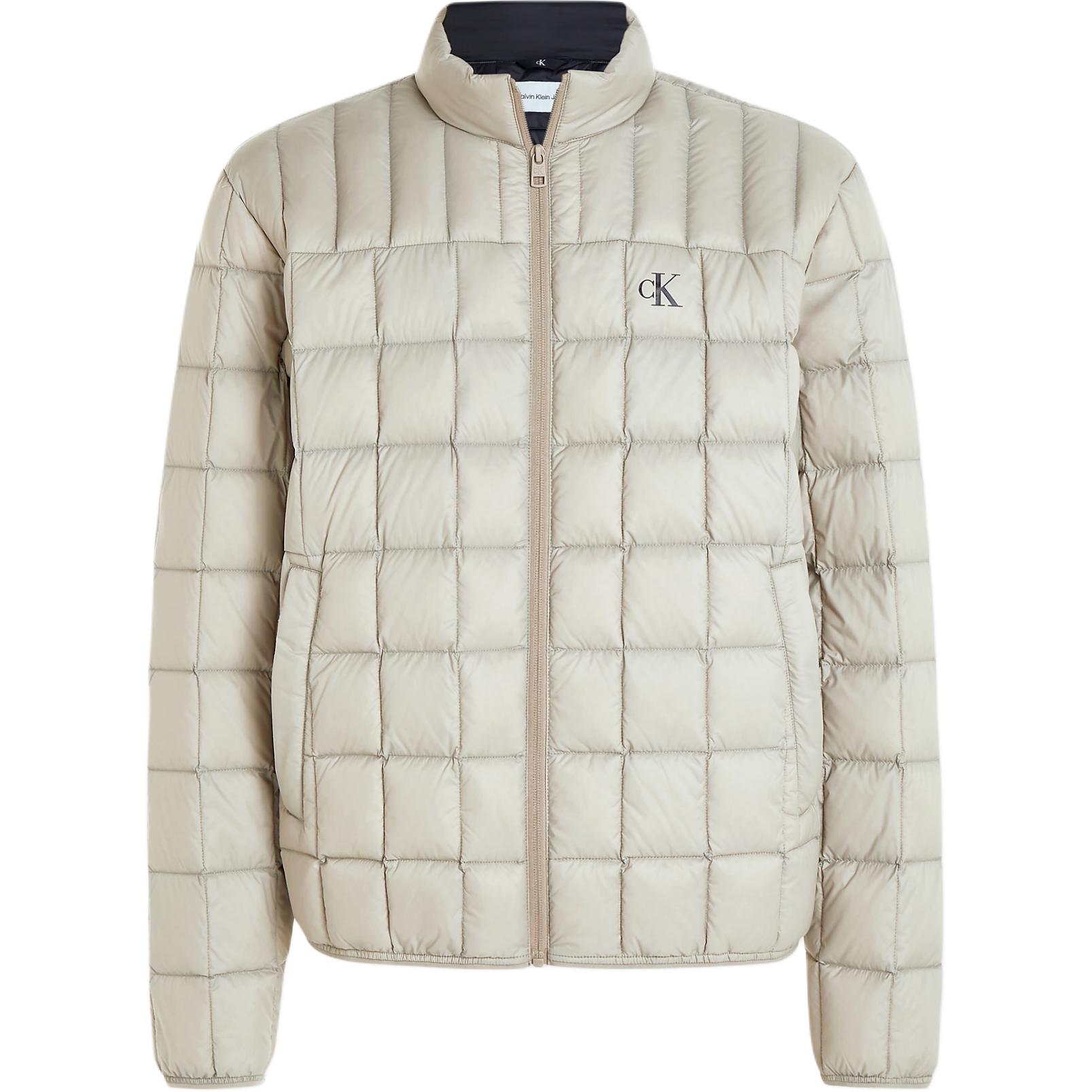 Calvin Klein Waterproof Quilted Down Jacket Gray Taupe EU Edition J30J324981-PED