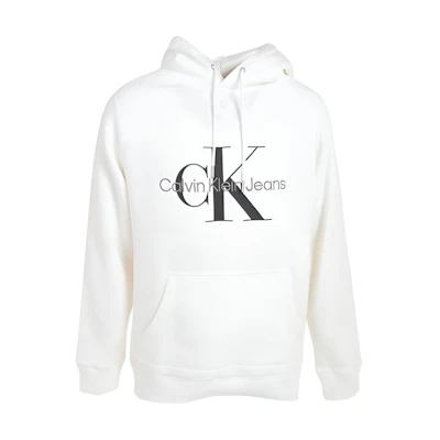 Calvin Klein White Hooded Sweatshirt with Logo Print J322332-YAF