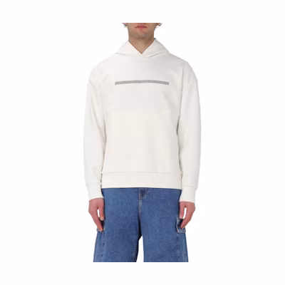 Calvin Klein White Hoodie with Letter Print K10K112442-YAH